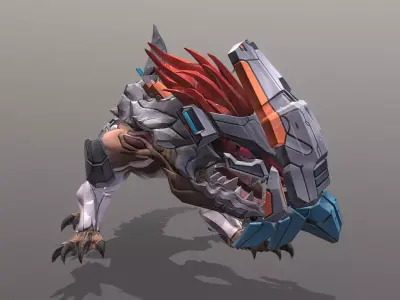 CYBORG LIZARD Searching Observing Fbx Png 3D model