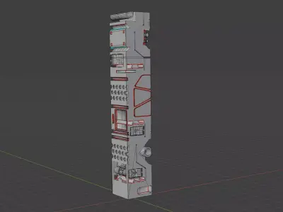 Sci-Fi Hard Surface Pillar 3D print model