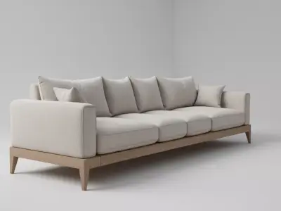 Modern Sofa Set 3D Model  Game-Ready PBR Textures 3D model