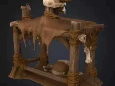 Orc Altar Low-poly 3D model