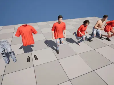  Casual Outfit 1 - MaleFemale MH UE5 Skeletons - Rigged 