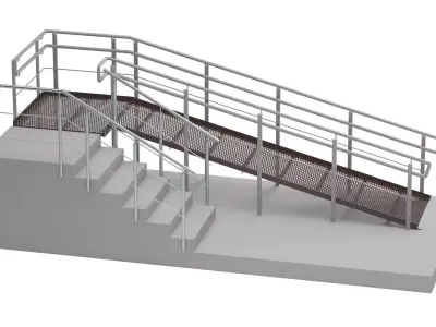 ramp and stairs 3D model
