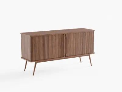 2-door long sideboard cabinet Wapong Series 3D model