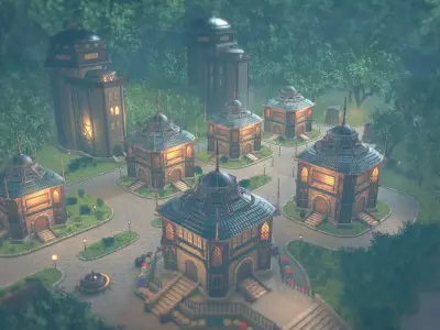 Mystical Retreat Village 3D model