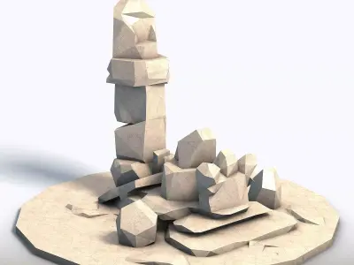 Low Poly Stone Vol3 3D model