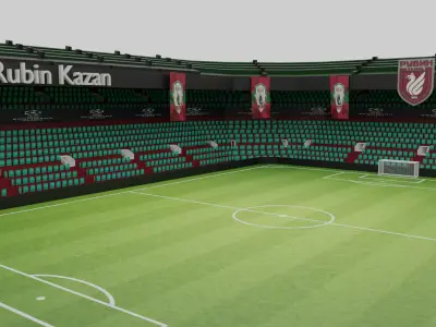 Rubin Kazan Football Stadium Low-poly 3D model