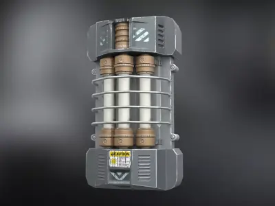 Sci-fi Lamp Game-ready PBR 3D model Free low-poly 3D model