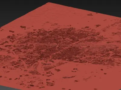 Zhengzhou City urban planning maquett  building 3D Topography 3D model