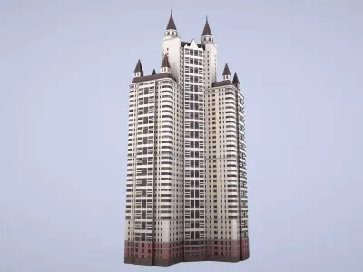 MSK Building 55 Low-poly 3D model