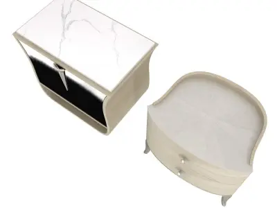 Caracole Lilian door drawer nightstand  3D model