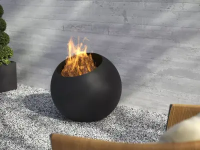Bubble Outdoor Fireplace 3D model