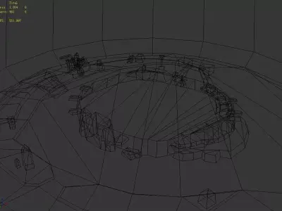 Low Model - Snow White Dwarven Mine 03 3D model