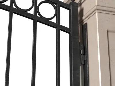 Gates in classic style Entrance Forged 3D model
