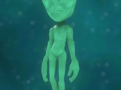 UFO Alien Rigged - Area 51 Pack Low-poly 3D model