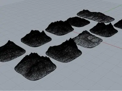 Small Sharp Rocky Obstacles 3D print model