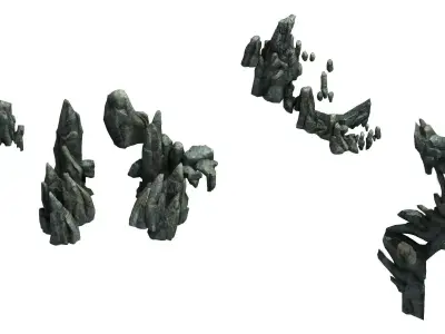 Magic Palace - mountain gravel 07 3D model