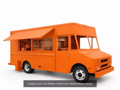 Low Poly Food Truck Pack 7 Vehicles Street Food Set
