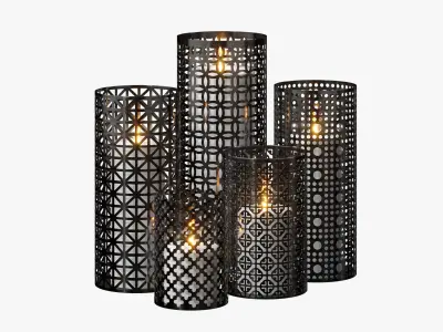 Moroccan Lanterns 3D model