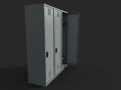 Old Locker Low-poly 3D model