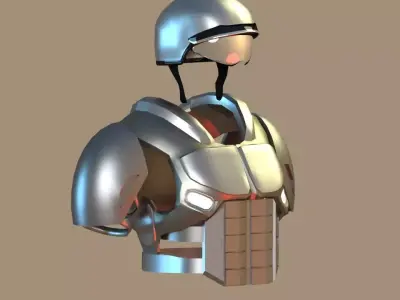 Sci-Fi Heavy Amor Low-poly 3D model