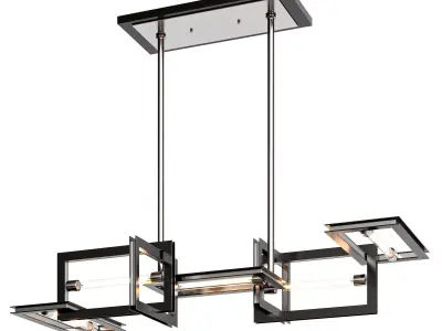 Earnhardt 5 Light Kitchen Island Linear 3D model