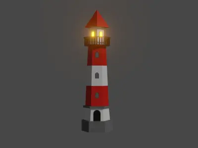 lighthouse Free low-poly 3D model