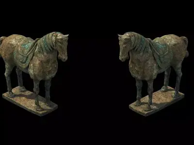 Game Model - Terracotta Warriors and Horses 02 3D model