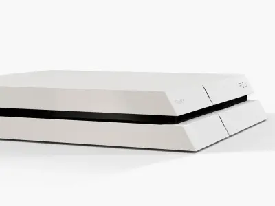 Sony PlayStation 4 Game Console White Low-poly 3D model
