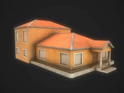 House Pbr GameReady Low-poly 3D model