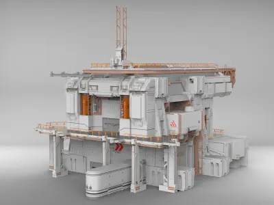 sci-fi architecture 8 3D model
