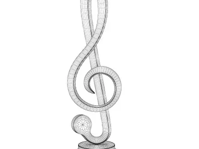 Treble Clef Figure 3D model