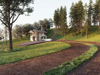 2 story house 3D model
