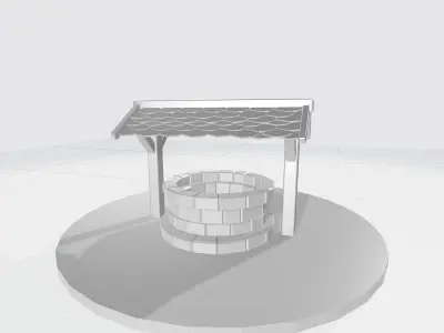 Well - clasic old well Free low-poly 3D model