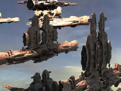 Sci-Fi Droid Warships 12 3D model