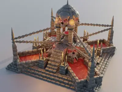 Altar of Sacrifice Tabletop Terrain 28 mm 3D print model