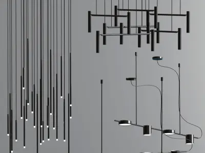 Modern Ceiling Led Pendant Chandelier 3D model