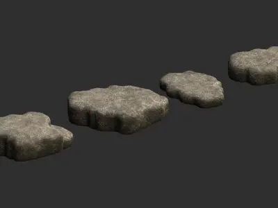 Cave Platform 2 - Light Low-poly 3D model