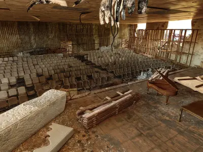Damaged Theater 3D model