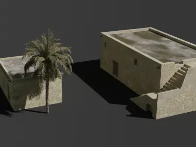 Ancient Judean set of houses  3D model