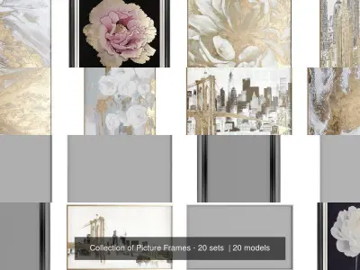 Collection of Picture Frames - 20 sets  3D Model Pack 5