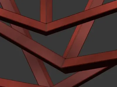 Cubist Small Chandelier Black 3D model