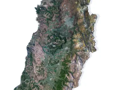 Chile Terrain 3D Map 3D model