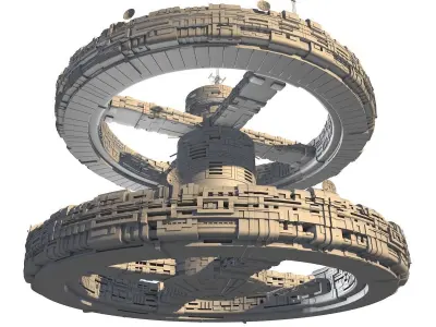 Station in space 3D model
