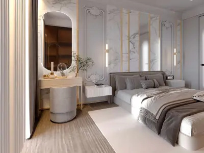 bedroom design  3D model purchase