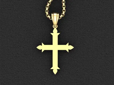 Cross Light Gold 3CP048 3DM STL 3D model