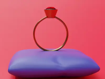 Diamond ring 3D print model