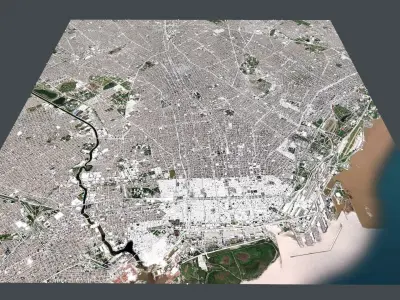 Cityscape Buenos Aires Argentina 3D model