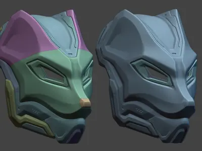 Evo Fox - cosplay mask - digital stl file for 3D-printing 3D print model