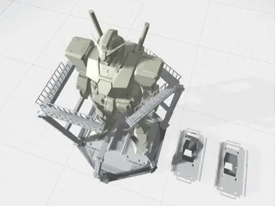 -MHB06C- Mecha Hangar Bay 06 Hangar customizable 3D print model
