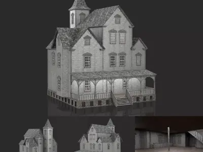 Old Abandoned House 1 3D model